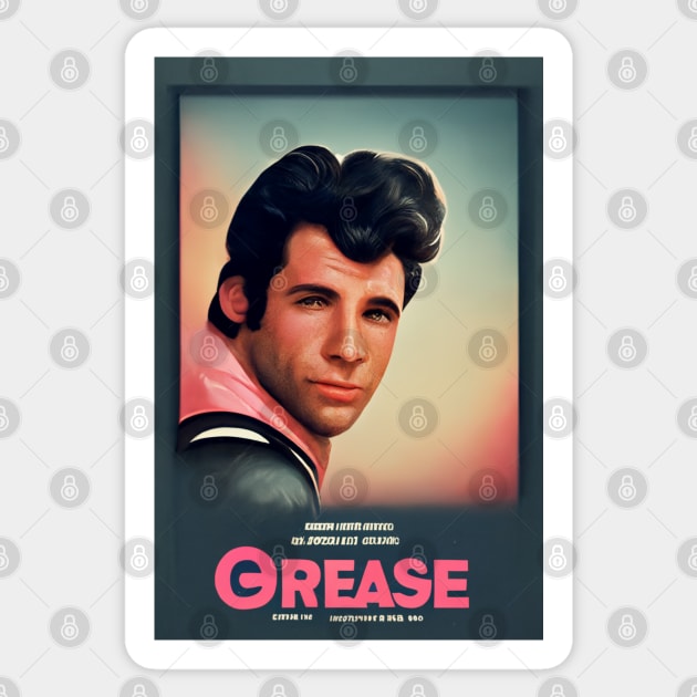 Grease movie poster Sticker by ai1art